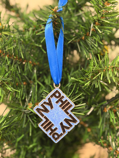 Ornament (Glitter Blue and Black)